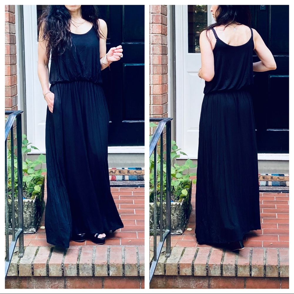 SPAGHETTI STRAPS MAXI DRESS WITH SIDE POCKETS - Picture 10 of 10